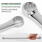 8 Pcs Extra Long Double Box End Wrench Set 8 - 24mm Aviation Spanner With Pouch