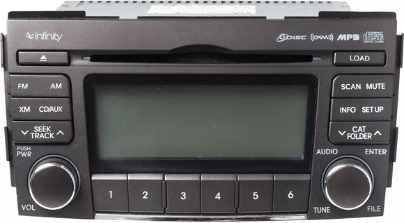 2009-2010 Hyundai Sonata AM FM SAT Radio 6 Disc CD MP3 Player 961953K151