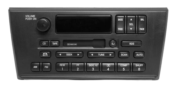 2000-2001 Lincoln LS OEM AM FM Cassette Radio CD Controls YW4F-18C870-AA