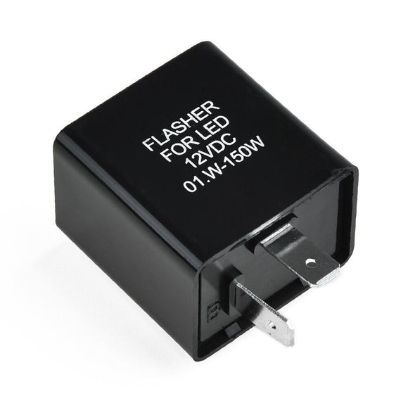 2 Pin Electronic LED Turn Signal Light Hyper Flasher Relay for Car Motorcycle