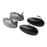 Sequential LED Side Marker Lights Turn Signal Lamp Clear/Black for Mitsubishi I-Miev 2010-21