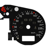 Gauge Face for Audi TT Jaeger Gauge Instrument Cluster 1999-2005 260KM/H