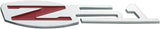 2pcs for Corvette C6 Z06 Z51 Emblem 3D Badge Sticker Nameplate (Chrome Red)