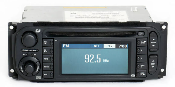 Dodge Jeep Chrysler 2004-07 Radio AMFM CD DVD GPS Navigation OEM P56038629AD RB1