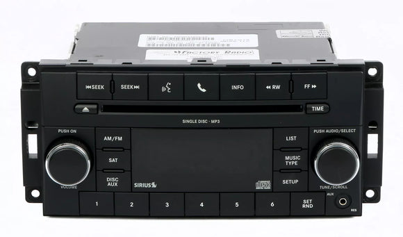 Jeep & Chrysler 2011-2012 Radio AM FM mp3 CD Sirius Aux Input P05091226AD RES