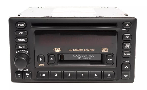 Kia 2002-2005 Sedona AM FM Radio CD Cassette Receiver 0K54Y66860B