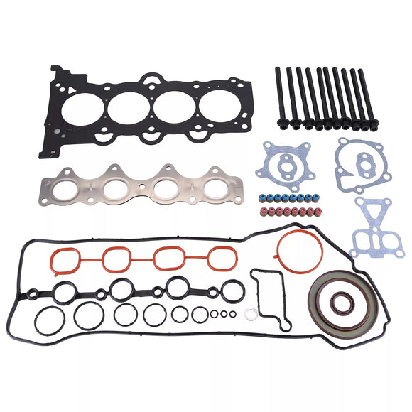 Head Gasket Set W/Bolts & Intake Exhaust Valves For Accent Veloster Rio Soul 1.6L