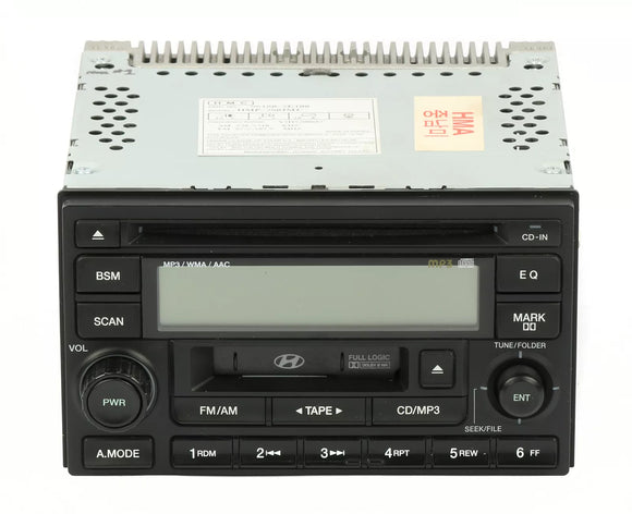 2005-2006 Tucson Hyundai AM FM Radio mp3 CD Cassette Player 961802E100 OEM