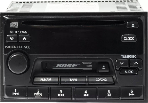 1999 Nissan Maxima AM FM Radio 6-Disc CD Cassette Player PN-2261D Face Code CN518