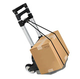 Black Aluminum Luggage Cart Folding Dolly Push Truck Hand Collapsible New