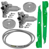 2 Deck Spindle Blade Belt Pulley Kit for Husqvarna YTH1842 42" Deck 532130794, 582922301