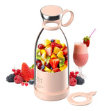 Fresh Juice 350ML Portable Blender Clear Bottle Pink Color