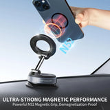 360° Adjustable Magnetic Vacuum Suction Cup Phone Holder Car Mount MagSafe