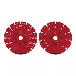Gauge Face in Color Red for Maserati Quattroporte Ghibli Levante Instrument Cluster 2013-2020