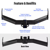 Class 3 Trailer Hitch Receiver Hookup for Cadillac SRX 2010-2016