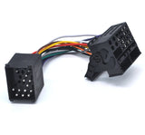 Conversion Head Unit Adapter Round Spaded Flat Pin Harness for BMW E46 E39 E38 E53