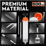 500cc Fluid Extractor Filling Syringe Transfer Liquid Pump Oil Extraction Auto