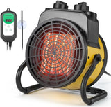 1500W Rapid Fast Greenhouse Heater Cannon with Thermostat, Overheat Protection