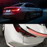 Carbon Fiber LED Car Tail Brake Light Strip Rear Spoiler Lip Trim Universal Red New