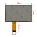 8" Touch Panel Digitizer for Jaguar EX53 F-Type Radio Navigation