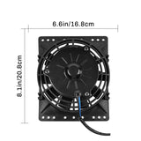 2PC 6IN 80W 12V Universal Radiator Electric Cooling Slim Push Pull Fan Mount Kit