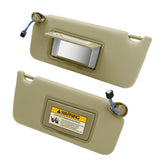 Left+Right Side Beige Sun Visor w/Mirror for 08-17 Honda Accord 83280-TA5-A71ZA