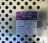2003 04 05 06 Lexus GX470 Radio Info GPS TV Dash LCD Display Denso 86111-60120
