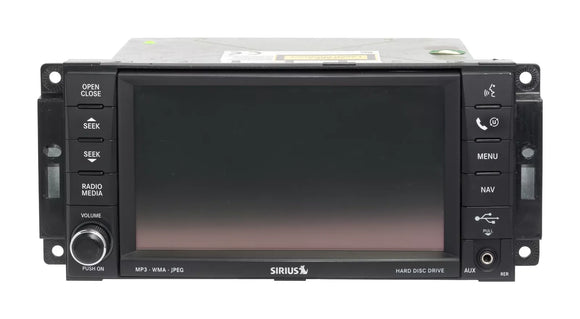 2008-2009 Dodge Caravan AM FM SiriusXM-Capable Radio DVD Nav Auxiliary 5064400AH