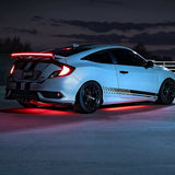 Carbon Fiber LED Car Tail Brake Light Strip Rear Spoiler Lip Trim Universal Red New