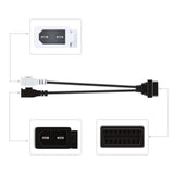 OBD2 Adapter Connector Diagnostic Cable New fit for Volkswagen VW AUDI VAG 2x 2 to 16 Pin New