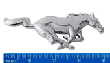 Ford Mustang Running Horse Pony 4" Chrome Fender Door Trunk Dash Emblems 2x Pair