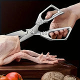 Stainless Steel Heavy Duty Kitchen Sharp Shears, Suitable for Meat, Fish, Chicken Bones BBQ