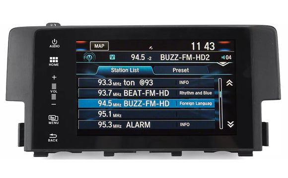Navigation Display Touch Screen for 2016-18 Honda Civic Radio OEM 39710-TBA-A11