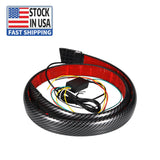 Carbon Fiber LED Car Tail Brake Light Strip Rear Spoiler Lip Trim Universal Red New