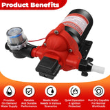 RV Water Pump 12V DC High Pressure 4GPM 45 PSI Self-Priming for Marine/Garden Boat