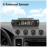 4 External Sensor Car TPMS Tire Pressure Temp Monitor System LCD Digital Display