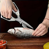 Stainless Steel Heavy Duty Kitchen Sharp Shears, Suitable for Meat, Fish, Chicken Bones BBQ