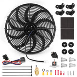 16 inch 120W Slim Fan Push-pull Electric Radiator for 12V Cooling Fan