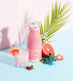 Fresh Juice 350ML Portable Blender Clear Bottle Pink Color