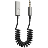Aux to Bluetooth 5.1 Adapter 3.5mm Bluetooth Receiver Microphone for Car Home Office