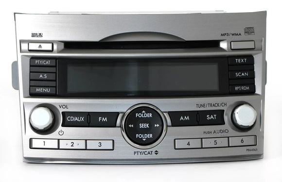 2010-12 Subaru Legacy OEM AM FM Radio mp3 CD Player 86201AJ64A Face Code PE645U1