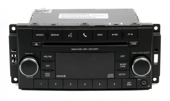 2013-2017 Chrysler Dodge Jeep AM FM Radio mp3 CD w Aux Input P05091197AB RES