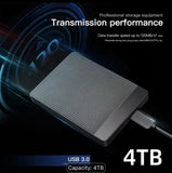 4TB Portable External Storage Hard Drive USB 3.0 High-Speed Mobile HDD