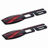 2x Corvette C6 Z06 Emblems 3D Badge 505 HP Chrome Black