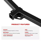 APS Class 3 Towing Hitch Receiver – Fits Ford E-150 E-250 E-350 2003-2014 – 2" Square Tube – 6000 Lb Capacity