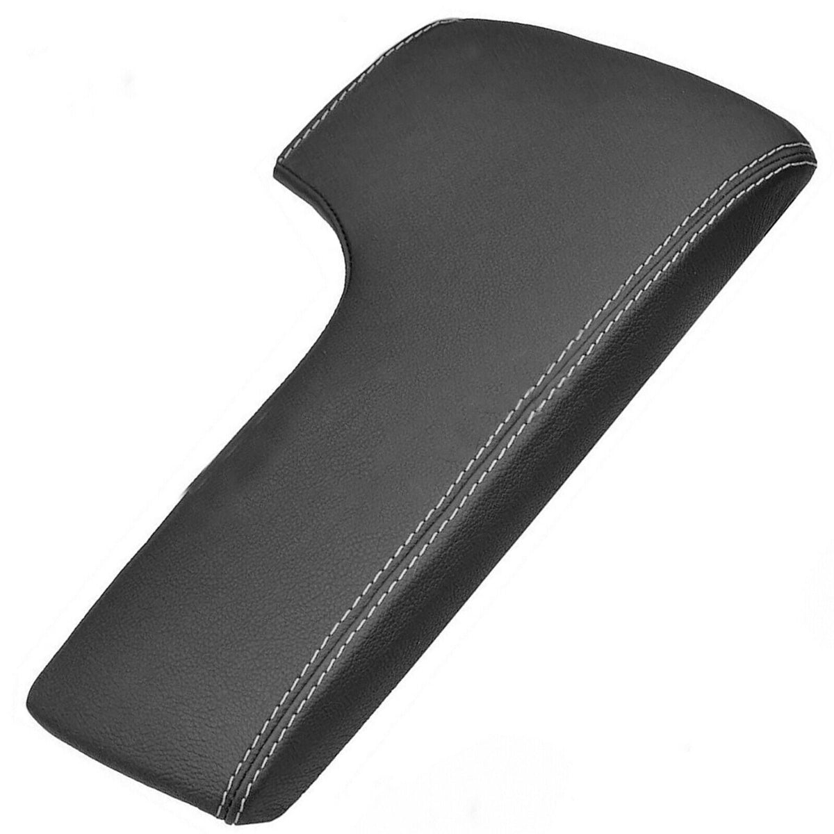 SecosAutoparts Leather Console Lid Cover For Lexus IS 2014-2017 - Black, Red Stitching