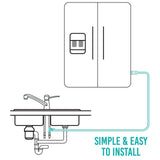 Ice Maker Fridge Installation Kit - 1/4" Fittings with 1/4" OD 25 Feet W