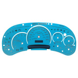 Blue Gauge Face Overlay LED Version Trans Temp for GM Silverado Sierra Regency