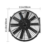 10'' Inch 80W Electric Radiator Slim Cooling Fans 12V Push Pull Black Universal