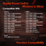 Master Power Window & Mirror Switch Control for 1994-01 Chevy GMC C/K 1500-3500